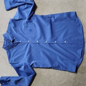 CHAPS Button Down Men's Dress Shirt Stretch - Medium